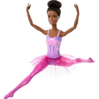 Mattel Ballerina-Puppe, brünette Modepuppe mit lilafarbenem, ausziehbarem Tutu, Modepuppe, Weiblich, 3 Jahr(e), Mädchen, 325 mm, 250 g
