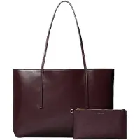Calvin Klein Handtasche Emblem Aop Tote W/ Pouch LV04F3266G Dunkelrot