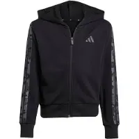 Adidas Kapuzensweatshirt "GIRLS 3-STREIFEN MIT ANIMALPRINT AUS FRENCH TERRY FÜR KINDER U", für Kinder, mit 3-Streifen im Animalprint, sportlicher Stil