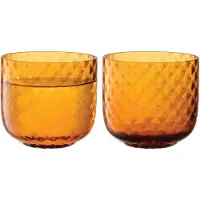 LSA International Wasserglas L.S.A. Dapple Sun Amber 300 ml (2er-Set)