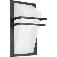 Eglo PARK, Wandbeleuchtung für den Außenbereich, Anthrazit, Aluminium, Glas, IP44, Eingang, Garage, Garten, Patio, I