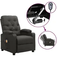 vidaXL Massagesessel Elektrisch Dunkelgrau Stoff , Massagesessel Design 2024