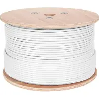 Cabletech F690BV Koaxialkabel. Eine weisse Spule 305m