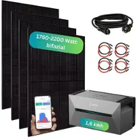 MyVoltaics Balkonkraftwerk mit Speicher 1760 bis 2200 Watt inkl. Anker SOLIX Solarbank 2 Pro
