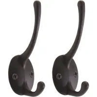 Mendler 2er-Set Garderobenhaken HWC-C75, Haken Wandhaken Kleiderhaken Set