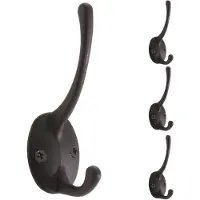 Mendler 4er-Set Garderobenhaken HWC-C75, Haken Wandhaken Kleiderhaken Set