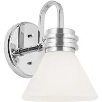 Kichler Elstead Farum Wandleuchte G9 Poliertes Chrom Weiß IP44