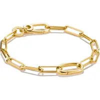 Thomas Sabo Charm Armband Paperclip mit einem Connect Link vergoldet