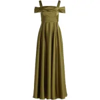 Vera Mont Abendkleid schulterfrei in Shiny Olive | Gr.: 38
