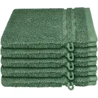 Schiesser Waschhandschuh "Milano im 5er Set", (5 St., 5er Set Waschlappen 16 x 22 cm), mit Webbordüre