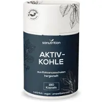 Sanutrition - Aktivkohle aus Kokosnussschalen 82 g Kapseln