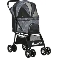 PawHut Paws hondenbuggy, opvouwbare hondenwagen, hondenbuggy met kussen, kinderwagen voor katten