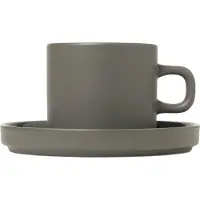 Blomus Kaffeetasse Pilar Pewter (Set aus 2)
