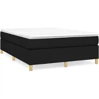 Syfax Boxspringbett mit Matratze Schwarz 140x200 cm Stoff