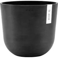 Ecopot's Blumentopf "Oslo 25 + Wassersystem Dunkelgrau", für innen und außen: frostsicher, bruchsicher und lichtbeständig