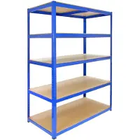 MonsterShop Monster Racking 3 x Garage Regal / XL Shed Regal Einheit 120 cm breit x 60 cm tief x 180 cm hoch T-RAX + GRATIS Gummihammer