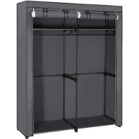 Songmics Kleiderschrank mit 2 Kleiderstangen faltbar