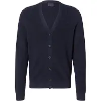 Bugatti Cardigan "Regular Fit" mit V-Ausschnitt und Ripp-Struktur