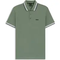 BOSS Poloshirt "Paddy Regular Fit" atmungsaktive Piqué-Webstruktur, Flachstrickkragen, gerader Schnitt