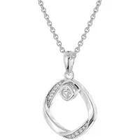 Trendor 28422 Damen-Halskette 925 Silber mit Zirkonia-Anhänger