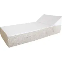 Casa Padrino Luxus Gartenliege - Poolliege Weiß / Beige 180 x 80 cm