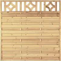 Tetzner & Jentzsch T&J Sichtschutzzaun OLYMP mit Designgitter Sichtschutz Lamellenzaun, 180x180 cm