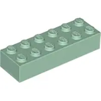 LEGO 2x6 Stein 2456 - 250 Stück Sandgrün