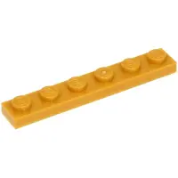 LEGO 1x6 Platte 3666 - 250 Stück Pearl Gold