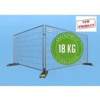 Bauzaunwelt EUTOP Profi Bauzaun Element, aus Stahl ca.18 kg–Maße:3,50 x 2,00 m-Gartenzaun-Campingzaun