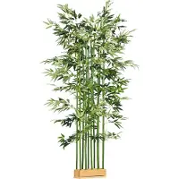 HOMCOM Künstliche Pflanze Polyester Bambus Ø35 x 180H cm