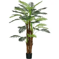 HOMCOM Kunstpflanze mit 36 Zweige Kunststoff Zement Ø16 x 160H cm