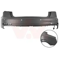 VAN WEZEL Stoßfänger 0362547 hinten für Audi