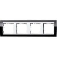 Gira 4fach Rahmen Event Klar, Standard 55, System 55 Schwarz 0214733 (0214733)