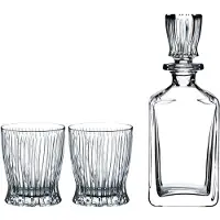 Riedel Fire Whisky, 3-tlg., Whiskyglas, Whiskybecher, Dekanter, Hochwertiges Glas, 5515/02S1