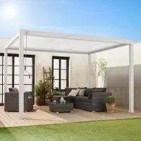 Sweeek - Bioklimatische Pergola mit Lamellendach Triomphe 3x4m - Weiß