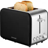 Concept TE2050, 2 Scheibe(n), Schwarz, Edelstahl, Edelstahl, Tasten, Drehregler, 950 W, 0,8 m
