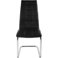 Vente-unique Stuhl-Set, 2 Stück - Kunstleder - Schwarz - NADYA