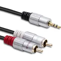 Qoltec 52339 audio cable 2 x RCA Black