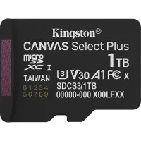 Kingston Technology 1TB micSDXC Canvas Select Plus Gen3 150R A1 (Ohne SD-Adapter), 1 TB, MicroSDXC, Klasse 10, UHS-I, 150 MB/s, Class 3 (U3)