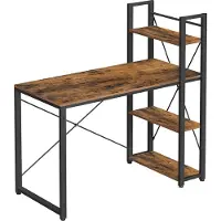 Vasagle Informatik Schreibtisch "Saly" - 120 x 60 x 120 cm - Rustikal braun / schwarz