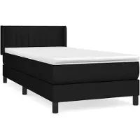 Syfax Boxspringbett mit Matratze Schwarz 90x190 cm Stoff