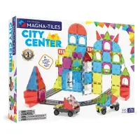 Magna-Tiles Magnetset - 110 Teile - City Center + MicroMAGS - - One Size - Magnetspielzeug
