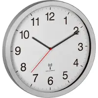 TFA-Dostmann Analoge XL Funk-Wanduhr mit Metallrahmen, 40 cm, 60.3545.02,