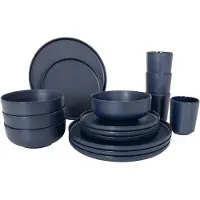 Bo Camp - Industrial - Servies - Patom - 16 Stuks - Blauw