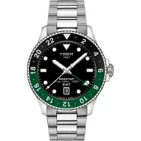 Tissot T1208521105100 Unisex Taucheruhr Seastar 1000 GMT Schwarz/Grün