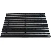 Emco Eingangsmatte DIPLOMAT 22mm 100x50cm Gummi Schwarz + Bürsten Schwarz