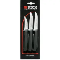 Friedr. Dick Dick ProDynamic Küchenmesser-Set, 3-teilig, 2 Küchenmessern und 1 Schälmesser, sinnvolle Küchenhelfer, 1 Set