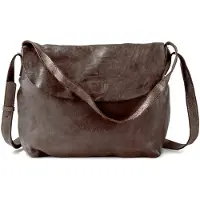 Harold's Leder Umhängetasche Schultertasche Submarine Shoulderbag Brown dunkelbraun