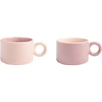 &k amsterdam &klevering - Chiquito Tasse, 0,2 L, rosa (2er-Set)