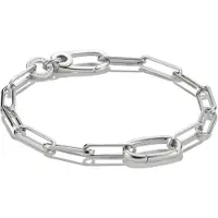 Thomas Sabo Charm Armband Paperclip mit einem Connect Link Silber